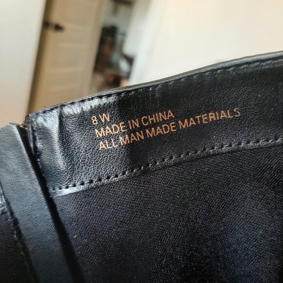 Lane Bryant Black Faux Leather Knee High Riding Boot in Wide - Picture 5 of 6